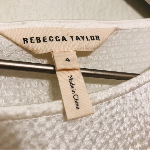 Rebecca Taylor Ivory Silk Blouse NWOT Shoulder Ruffels - Picture 4 of 6
